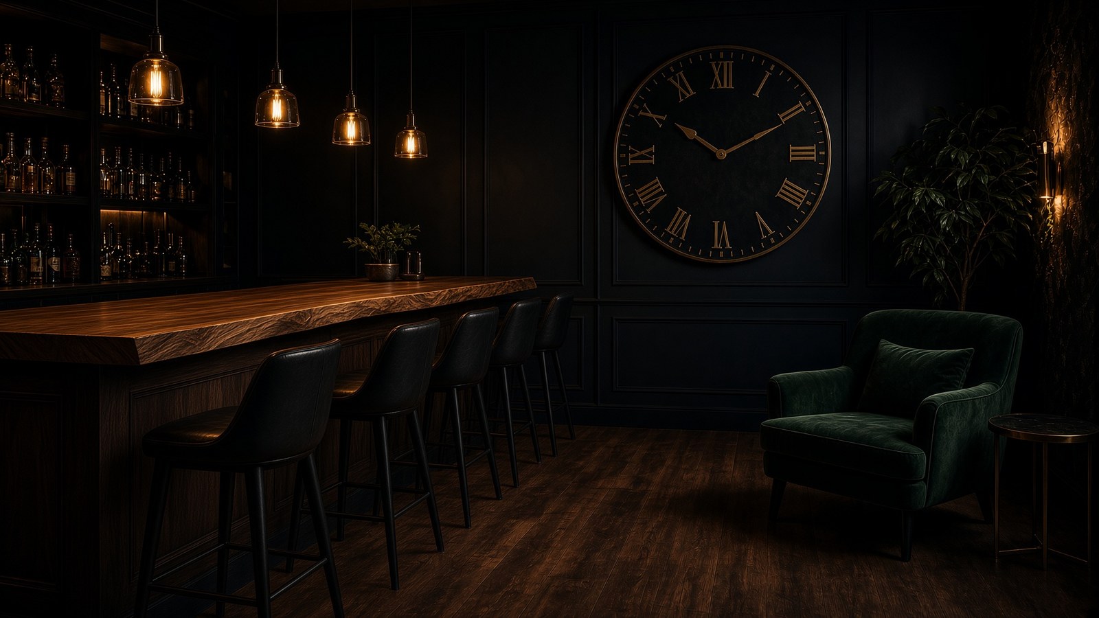 The lounge and bar at The Noke